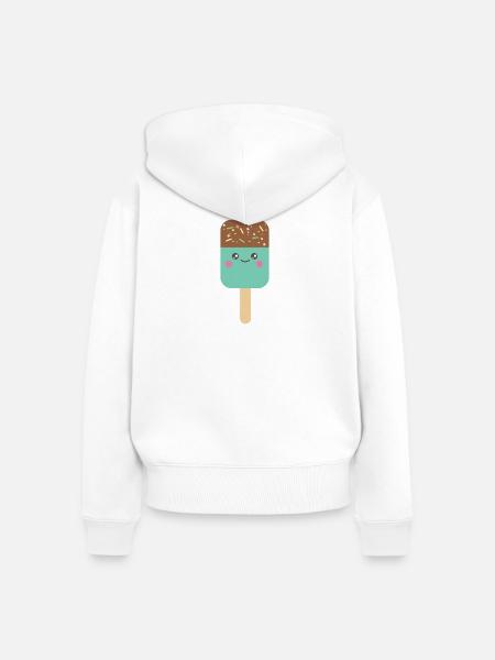 Ice cream - Frauen Premium Bio Zip Hoodie - Weiß