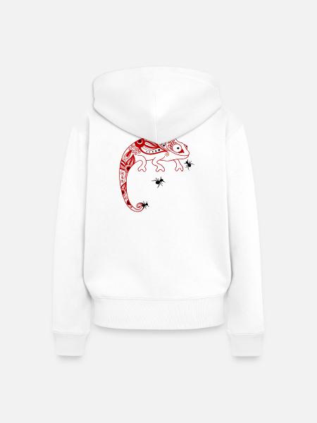 Camelion - Frauen Premium Bio Zip Hoodie - Weiß