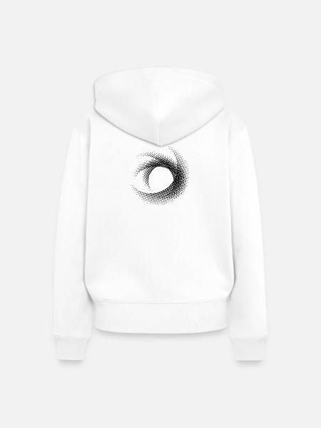 Kreiskunst gepunktet - Frauen Premium Bio Zip Hoodie - Weiß