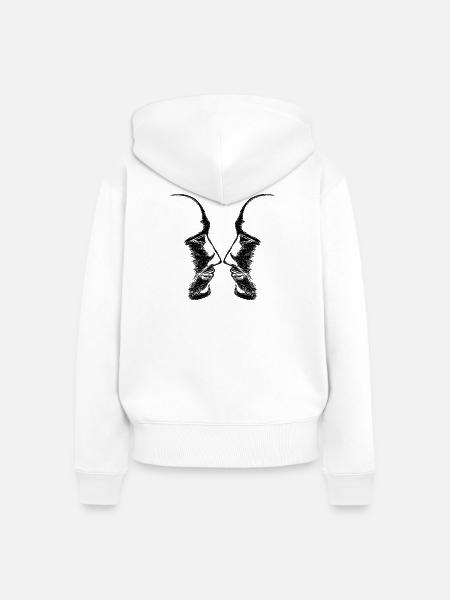 Köpfe - Frauen Premium Bio Zip Hoodie - Weiß