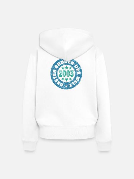 2003 - Frauen Premium Bio Zip Hoodie - Weiß
