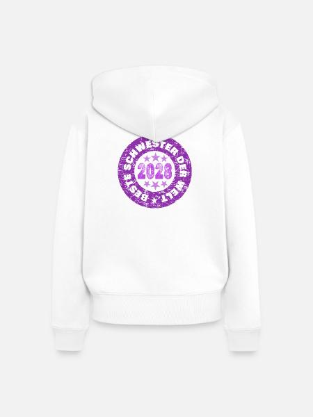 2028 - Frauen Premium Bio Zip Hoodie - Weiß