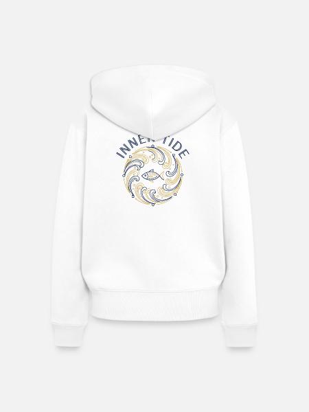 Innerer Gezeitenfluss - Frauen Premium Bio Zip Hoodie - Weiß