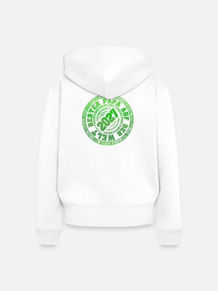 2027 - Frauen Premium Bio Zip Hoodie - Weiß
