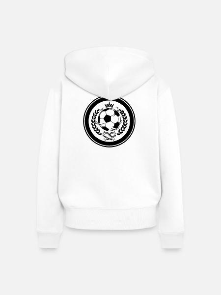 Fußballvereinslogo - Frauen Premium Bio Zip Hoodie - Weiß