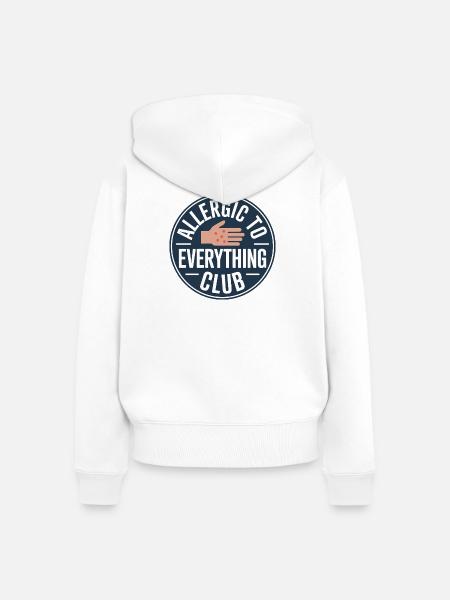Allergiker lustiger Spruch Allergie - Frauen Premium Bio Zip Hoodie - Weiß