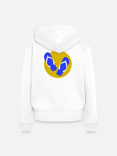 Endlich Ferien! - Frauen Premium Bio Zip Hoodie - Weiß