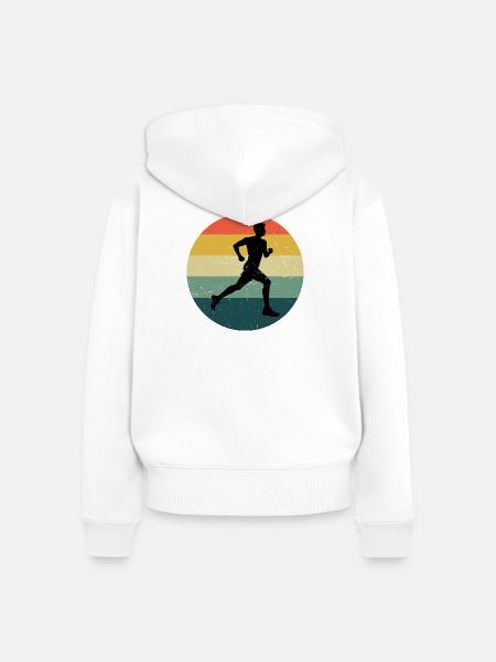 Geschenkidee für einen Running mit Running - Frauen Premium Bio Zip Hoodie - Weiß