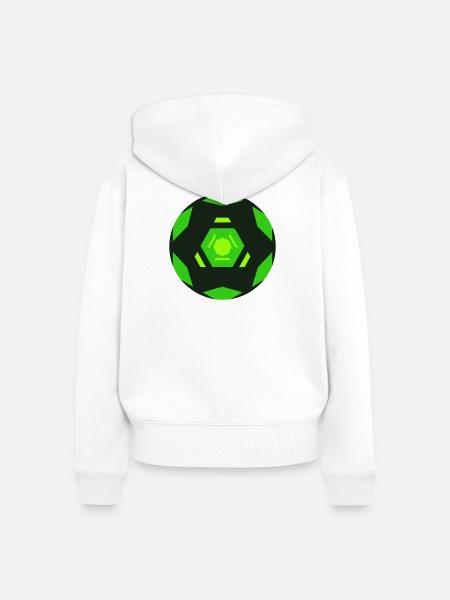 Sci Fi Golfball Icon - Frauen Premium Bio Zip Hoodie - Weiß