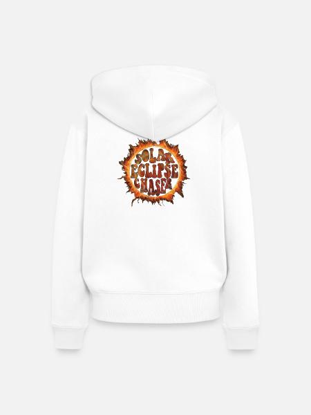 Solar eclipse chaser - Frauen Premium Bio Zip Hoodie - Weiß