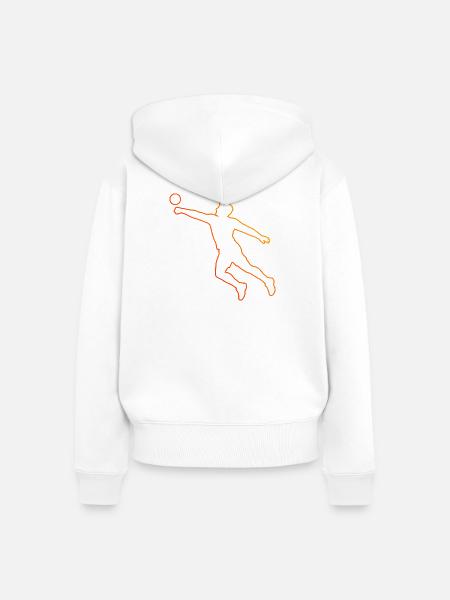 Geschenkidee für einen Faustball-Fan mit Faustball - Frauen Premium Bio Zip Hoodie - Weiß