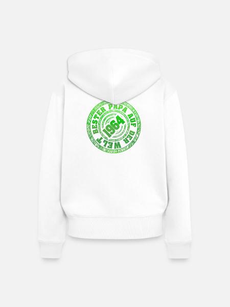 Bollerwagen 1964 - Frauen Premium Bio Zip Hoodie - Weiß