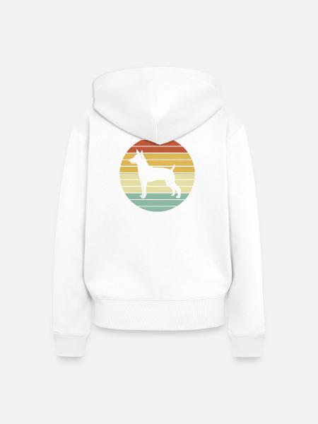 Rat Terrier - Frauen Premium Bio Zip Hoodie - Weiß