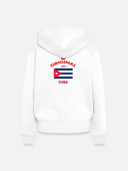 Cuba Original / Geschenk - Frauen Premium Bio Zip Hoodie - Weiß
