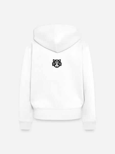 Tiger - Frauen Premium Bio Zip Hoodie - Weiß