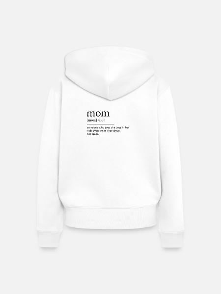 Mutter - Frauen Premium Bio Zip Hoodie - Weiß