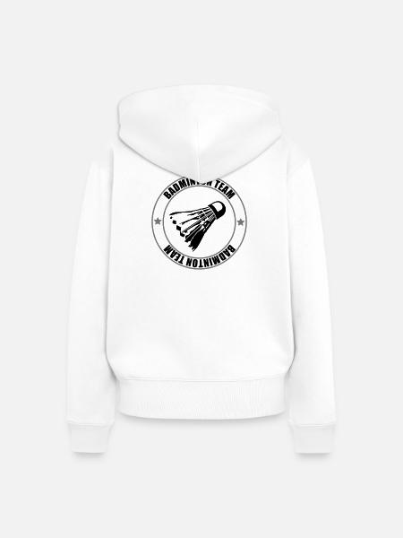 Badminton team - Frauen Premium Bio Zip Hoodie - Weiß