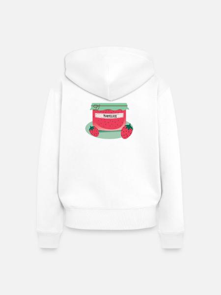 Marmelade - Frauen Premium Bio Zip Hoodie - Weiß