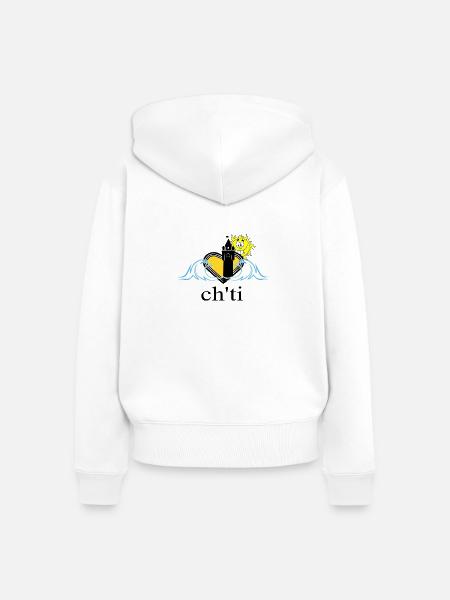 ch'ti - Frauen Premium Bio Zip Hoodie - Weiß
