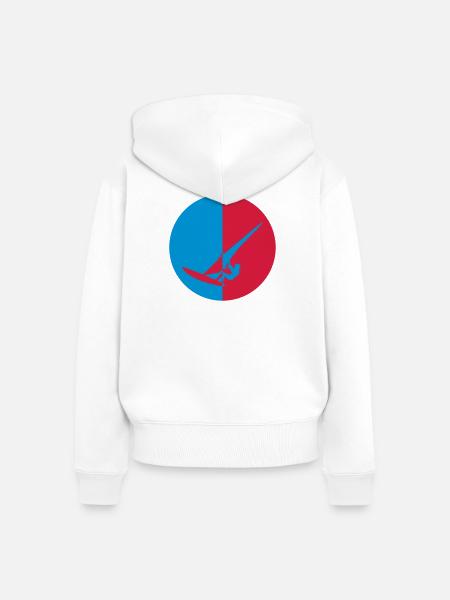 Windsurfen / Windsurfer / Windsurf / Windsurfing - Frauen Premium Bio Zip Hoodie - Weiß