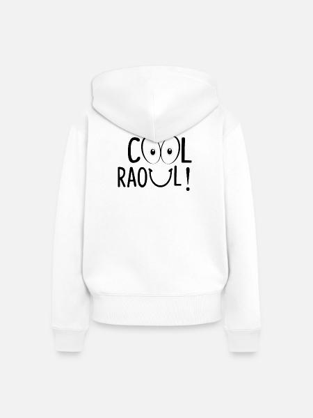 COOLER RAOUL! - Frauen Premium Bio Zip Hoodie - Weiß