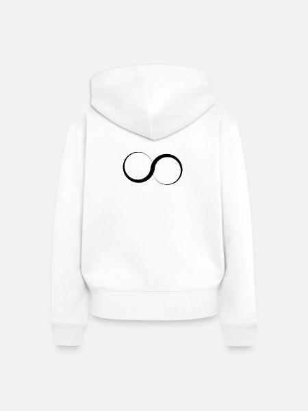Unendlichkeit - Logo - Frauen Premium Bio Zip Hoodie - Weiß