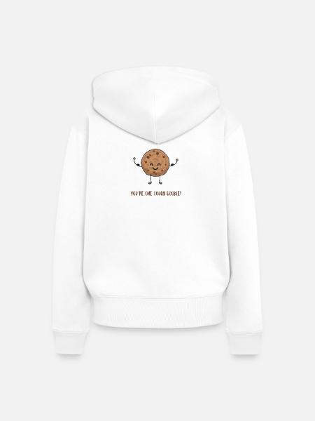 Cookie - Frauen Premium Bio Zip Hoodie - Weiß