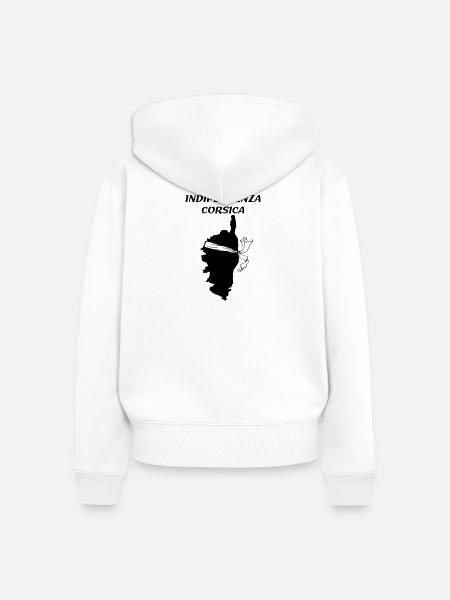 Korsika - Frauen Premium Bio Zip Hoodie - Weiß