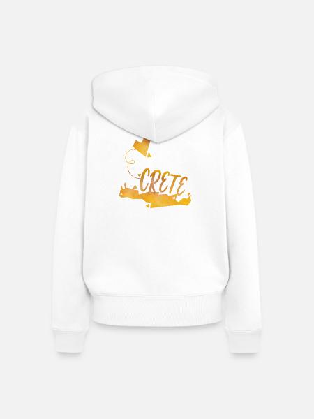 Crete - Frauen Premium Bio Zip Hoodie - Weiß