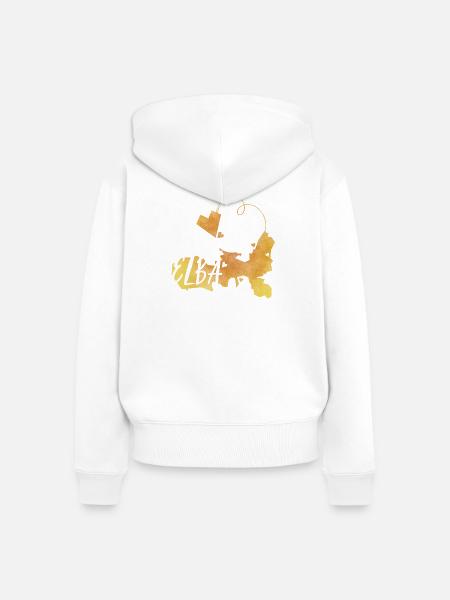 Elba - Frauen Premium Bio Zip Hoodie - Weiß
