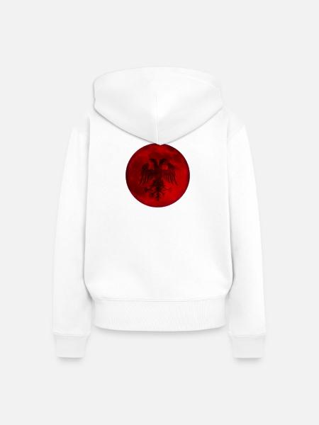 Albanian world - Frauen Premium Bio Zip Hoodie - Weiß