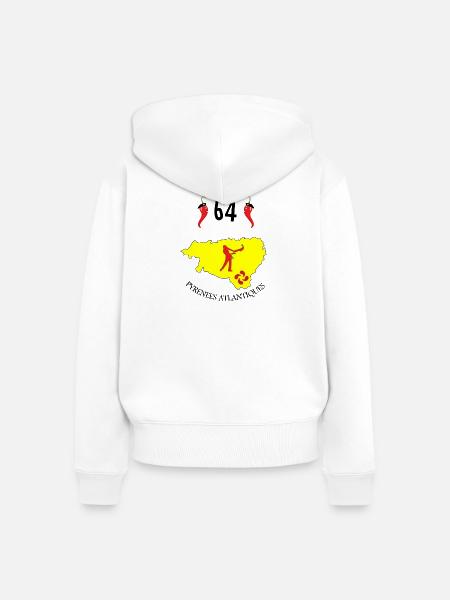 Atlantische Pyrenäen - Frauen Premium Bio Zip Hoodie - Weiß