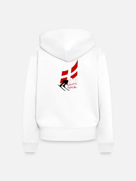 Savoie - Frauen Premium Bio Zip Hoodie - Weiß
