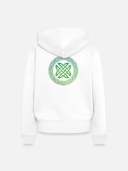 Celtic Knot - Frauen Premium Bio Zip Hoodie - Weiß