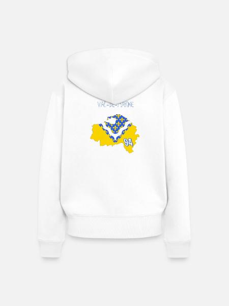 Val de Marne - Frauen Premium Bio Zip Hoodie - Weiß