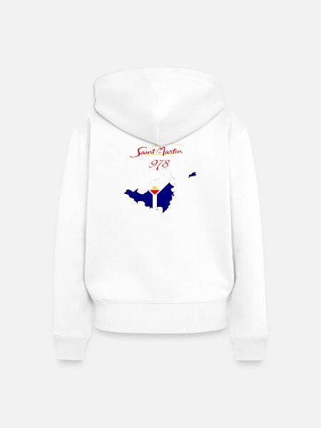 Sint Maarten - Frauen Premium Bio Zip Hoodie - Weiß
