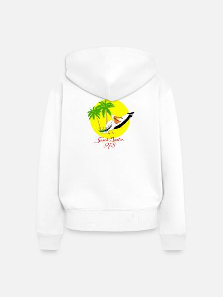 Sint Maarten - Frauen Premium Bio Zip Hoodie - Weiß