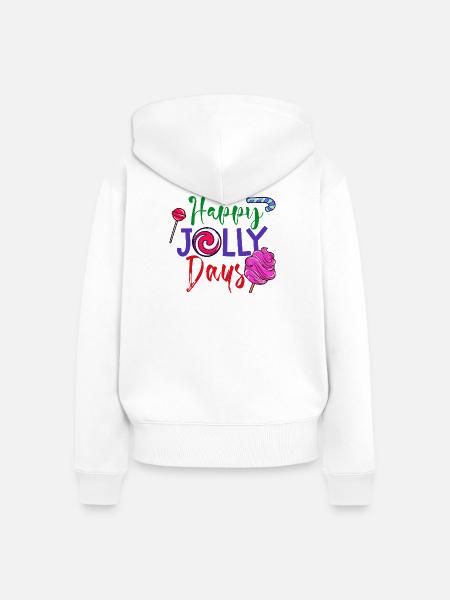 Süßigkeiten Statement Bonbon Naschen Lecker - Frauen Premium Bio Zip Hoodie - Weiß