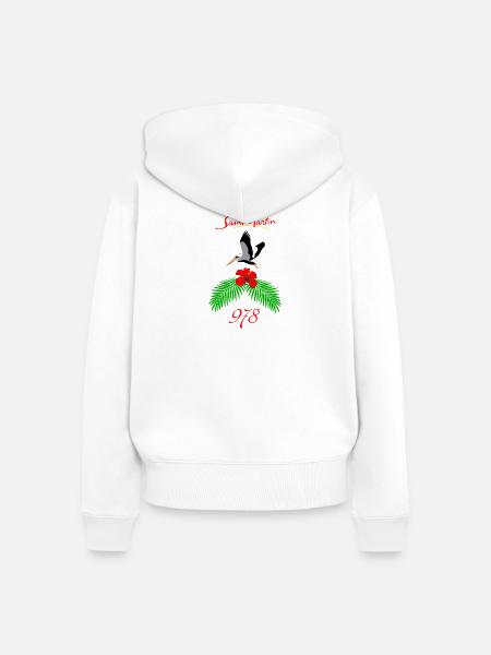 Sint Maarten - Frauen Premium Bio Zip Hoodie - Weiß