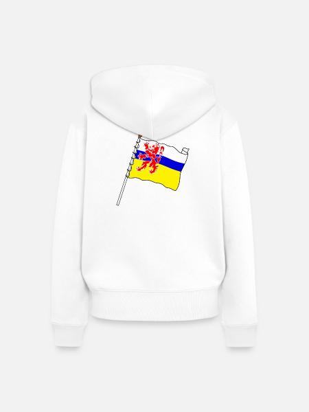 Flagge der Provinz Limburg - Frauen Premium Bio Zip Hoodie - Weiß