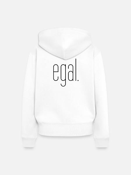 egal - Frauen Premium Bio Zip Hoodie - Weiß