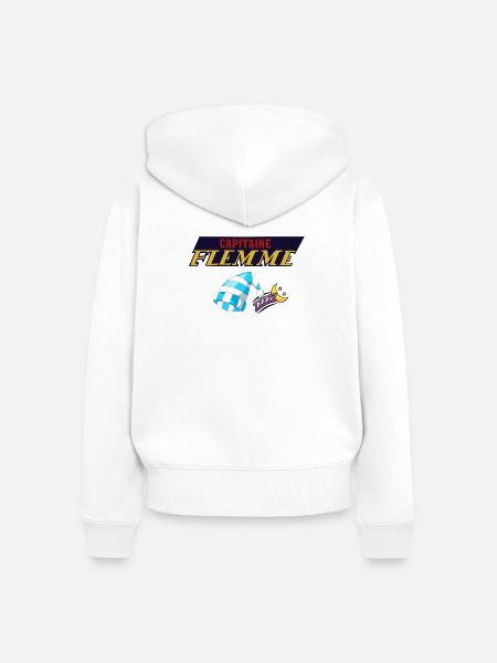 Fauler Kapitän - Frauen Premium Bio Zip Hoodie - Weiß