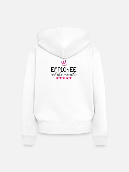 Mitarbeiter des Monats Geschenk - Frauen Premium Bio Zip Hoodie - Weiß