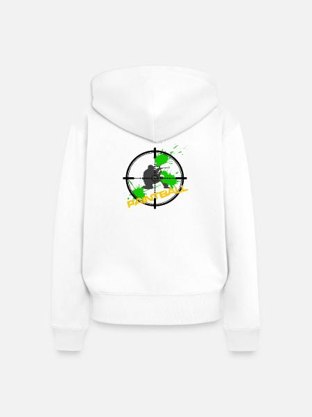 Paintball - Frauen Premium Bio Zip Hoodie - Weiß