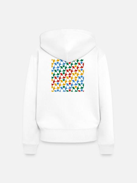 Andalusische Fliesen 12 (Alhambra, Granada) - Frauen Premium Bio Zip Hoodie - Weiß