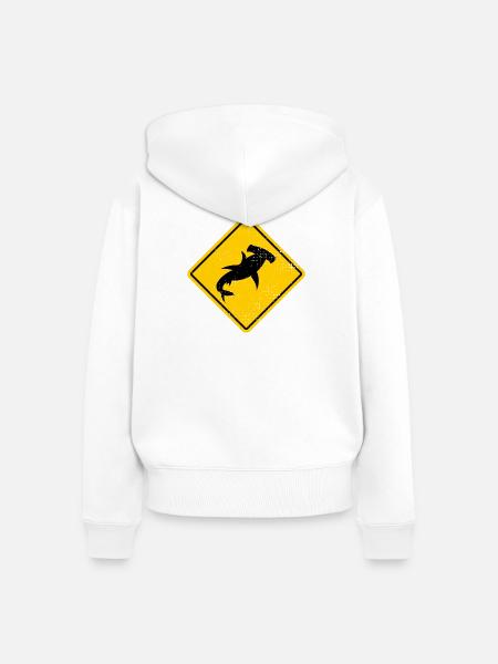Hammerhead Sign - Frauen Premium Bio Zip Hoodie - Weiß