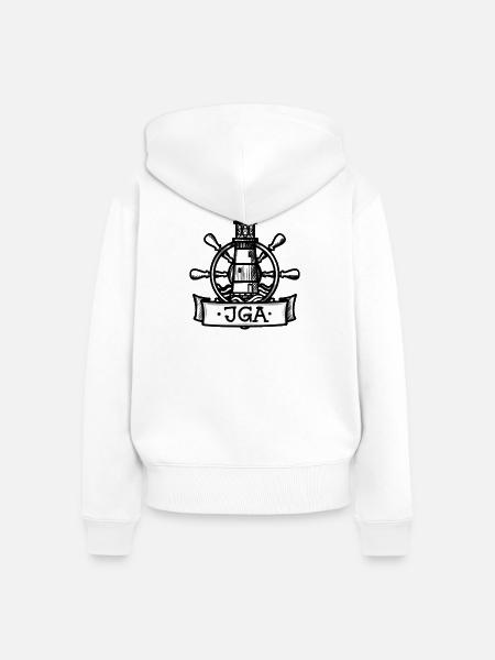 JGA / Junggesellenabschied (für Seefahrer*innen) - Frauen Premium Bio Zip Hoodie - Weiß