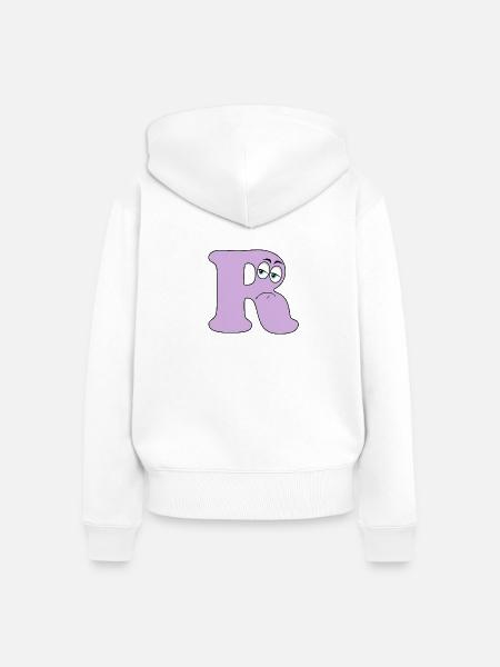 R - Frauen Premium Bio Zip Hoodie - Weiß
