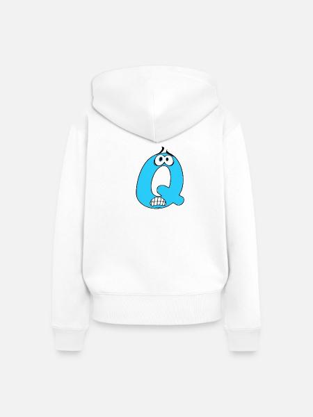 Q - Frauen Premium Bio Zip Hoodie - Weiß