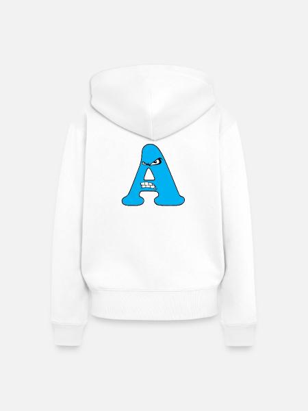 A - Frauen Premium Bio Zip Hoodie - Weiß